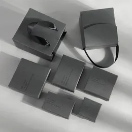 Caixas de presentes de joias de papelão de papelão de colar de anel de anel de papel