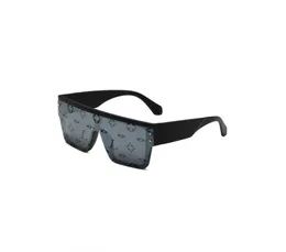 Luksusowe designerskie okulary przeciwsłoneczne męskie okulary przeciwsłoneczne dla kobiet stylowe okulary anty-ultrafioletowe retro osłona obiektywu płytka kwadratowa jednoczęściowa pełna matowa ramka modne okulary
