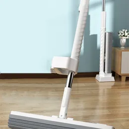 MOPS Absorbent Wringer Mop Flat Floor Tile Hushåll Rengöring Gratis handtvätt Balai Cleaner Water Collodion Squeeze Mopping 220928