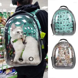 Cat Carriers Fashion Clear Travel Bag For Small Dogs Cats Backpack Carrier Outdoor Pet Shoulder Space Breathable