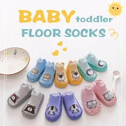 Athletic Shoes Children Anti-slip Born Baby Girl Cotton Non-slip Floor Socks Boy Rubber Sole Cartoon Indoor