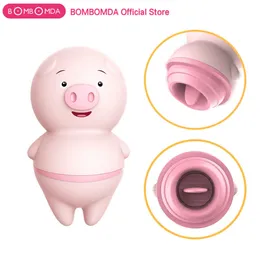 미용 품목 귀여운 핑크 돼지 혀 진동기 여자 10 모드 음핵 젖꼭지 마사지 질 성인 에로틱 한 장난감