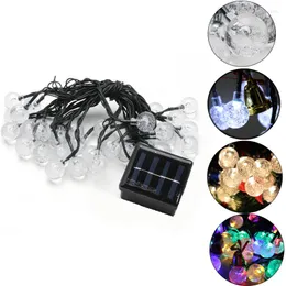 Strings 30LEDs Solar Powered Fairy Lights Bubble Ball Christmas Outdoor String Lighting For Wedding Party Garden Xmas Ornament