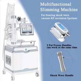 7 IN 1 cryo freezen slimming cryolipolysis shock wave machine pain Relief cavitation RF skin tightening body shape Fat rduce weight loss slim equipment