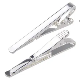 مقاطع ربطة عنق بسيطة بدلات العمل قميص Necktie Tie Bar Clasps Silver Fashion Jewelry for Men BBB15907