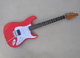 Red 6 Strings Electric Guitar with Rosewood Fretboard 22 Frets