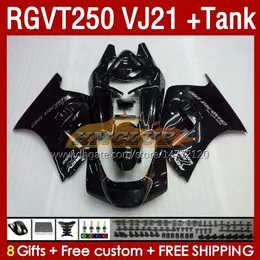 & Tank Fairings Kit For SUZUKI RGV250 VJ21 SAPC RGV-250CC RGVT-250 1988 1989 Bodyworks 159No.72 RGV-250 RGVT250 88 89 RGVT RGV 250CC 250 CC 88-89 Fairing Kit stock black