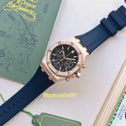 Fashion Perfect woman watches 26231OR.ZZ.D003CA.01 26231 37mm Diamond Rubber Bands Strap VK Quartz movement Chronometer Miss ladies watch wristwatches