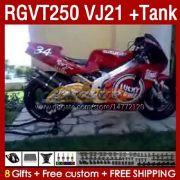 Tanque de kit de atendimento para Suzuki RGVT250 SAPC VJ21 RGV-250CC 88-89 BODS 159NO.41 RGVT-250 RGV-25