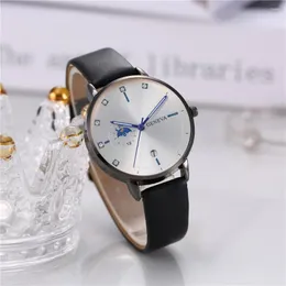 Armbandsur 2022 Fashion Casual Watch Women Relogio Leather Rhinestone Analog Quartz Wrist Clock Kvinnlig Montre Kvinnors armbandsur