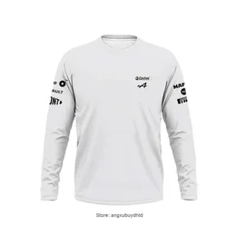 Alonso Alpine F1チームモータースポーツロングTシャツレーシングチームラインメンポリエステルクイックドライ通気アンチUVフェードジャージーフォーミュラワン秋のトップ75