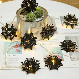 سلاسل عيد الميلاد المنزل في الهواء الطلق LED LED DERICORY 3M 20PCS FIRY GHOST Spider Web Garland Party String Light