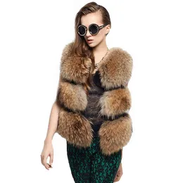 FULO FULEM FUUX HJQJLJLS 2022 Autumn New Women Women Raccoon Dog Vest Feminino Coat Ry Jaqueta LJLS132 T220928