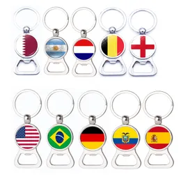 World Cup Keychains Metal Bottle Opener Keychain Creative Gift Keyring Home Kitchen Tools