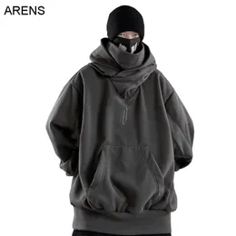 Herren Hoodies Sweatshirts Frühling Herbst Hoher Kragen Hoodie Lose bequeme Kleidung Harajuku Hiphop Streetwear Fleece Kapuzen-Oversize-Sweatshirt 220929