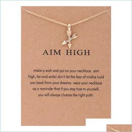 Pendant Necklaces Aim High Crossing Arrows Reminder Pendant Necklaces Friends Forever Clavicle Short Necklace For Women Jewelry Gifts Dhaol