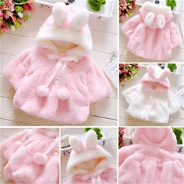 Jackets Emmababy Kids Baby Girls Clothes Rabbit Bunny Ear Hooded Coat Warm Jacket Cloak Snowsuits Children Outwear 220928