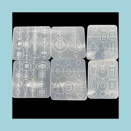 Molds Earring Resin Molds Geometric Jump Rings Sile Pendant Charm Jewelry Craft Diy Making Tools Equipment Bdehome Dhqvw