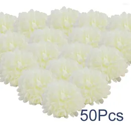 장식용 꽃 인공 크라이 산맥 가짜 마리 골드 시뮬레이션 50pcs 부시 꽃 웨딩 파티 장식 댄스 화환