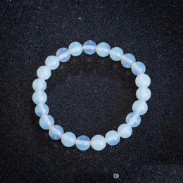 Beaded Strands Wholesale New Natural Crystal Moonstone Bracelet Beads Female Elegant Women Bracelets Yoga Jewelry Gift Drop Delivery Otmzu