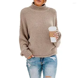 Camisolas femininas Mulher feminina Sweater Sweater Fashion Turtleneck Bloups Femme Pull Tops Female Jersey Streetwear Baggy