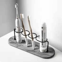 Porta -escova de escova portador multifuncional moldura de armazenamento de barro de barro de barro de dente Prancagem de dente pasta de dente stand stand copo titular 220929