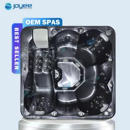 Joyee Multi Color Circulation Pump spashg 6 أشخاص Jakuzi مثير الأسرة تدليك حوض استحمام ساخن في الهواء الطلق سبا