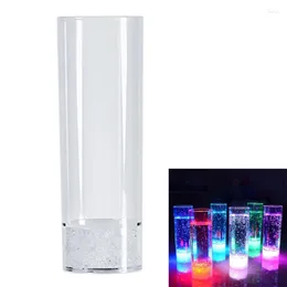 Koppar Saucers Creative LED Light Up Automatisk blinkande Drinkningsfärg Byt akrylöl för barklubbfesttillbehör