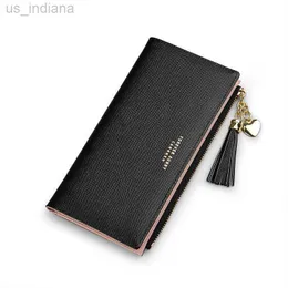 Wallets 2022 Tassel Wallet Women Long Cute Wallet Leather Tassel Women Wallets Zipper Portefeuille Female Purse Clutch Cartera Mujer L220929