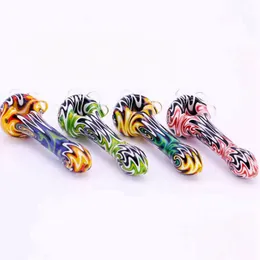 Mais recente peruca colorida wag cigarro tubos pyrex espesso portátil portátil design inovador colher filtro seco herb tabaco bong handpipe handmade petrom slamters fumantes