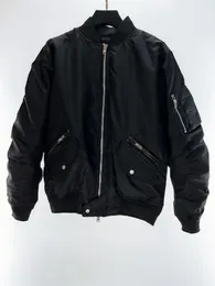 moda masculina jaquetas fora do piloto de casacos preto zípe de bolso causal mass de rua