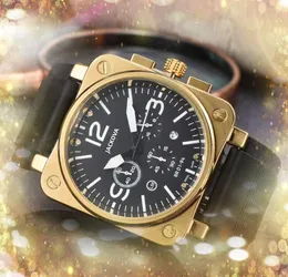 Herren-Sport-Armbanduhr mit großem Zifferblatt, Stoppuhr, japanisches Quarzwerk, Chronograph, voll funktionsfähig, Armbanduhr für Herren