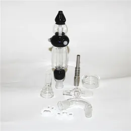 Rökningssats med 14 mm/19mm G2 Titanium Nail Mini Glass Pipe Oil Rig Glass Bong