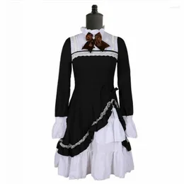 Theme Costume 2022 Woman Lolita Dress Victorian Maid Dresses Lace Ruffles Summer Vintage Gothic Cosplay Long Sleeve Kawaii Clothing