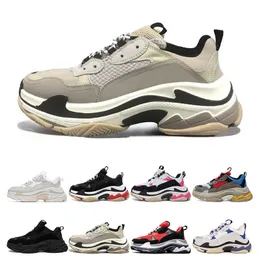 triple s Luxurys designers Casual Shoes mens womens white black bred pink cool grey bule Purple peach powder bred mens ports sneakers shoe