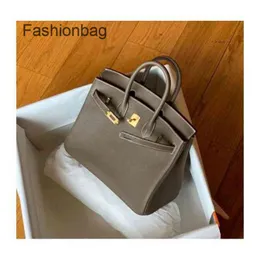 Leather birkin Genuine Bags Bag Platinum Shoulder Fashion Single Designer Handbag Versatile TM0L