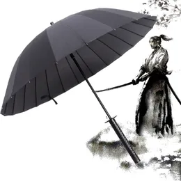 Guarda -chuvas japonesas samurai forte semi -automático de homem grande e homem e feminino para homens paraguas 220929