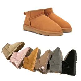 Ultra Mini Boots Women Men Designer Ankle Snow Botas Classic Australian Boot Flats Real Leather Warm Shoes EU44