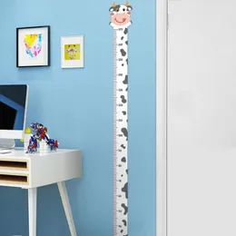 Adesivos de parede adesivos fofos de desenho animado de adtencedores de altura dos decalques de gráfico