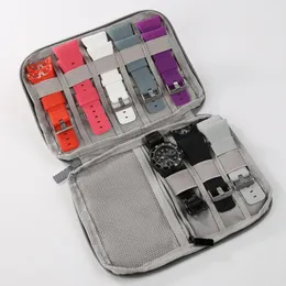 Jewelry Pouches Watch Strap Organizer Multifunction Portable Band Box Storage Bag Watchband Holder Travel Case Bags 2 Colors