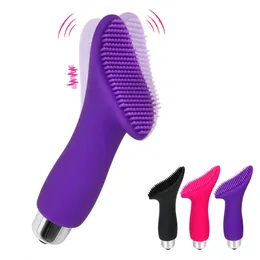 Schönheitsartikel IKOKY Dornenfingervibrator AV-Stab Vaginal-Klitoris-Stimulator G-Punkt-Massagebürste sexy Spielzeug für Frauen