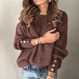 Women's Sweaters 6 Colors V Neck/turtleneck Pullovers Fashion Women Solid Button Sleeve Knitted Casual Sweater Warm Top Knitwear Jersey