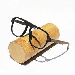 Sunglasses Frames HDCRAFTER Optical Glasses Frame Men Retro Wood Big Size Eye Women Square Myopia Prescription Reading Eyeglasses