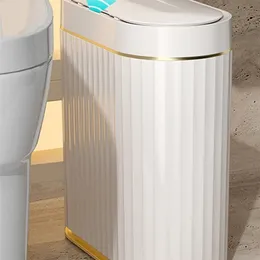 Avfallsbehållare Joybos Badrum Trash Can Electronic Automatic Smart Sensor Garbage Bin Hushållens toalett Hem Suppies 220930