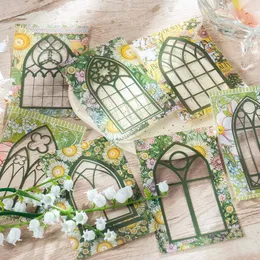 Gift Wrap Pet Collage Sticker Scarpbooking Window Garden Series Theme Creative Stationery Handmade DIY Flower Journal Supplies