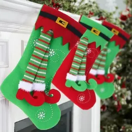 Christmas Decorations Stockings Candy Gift Bag for Home Noel Navidad Kids Tree Decor Wholesale