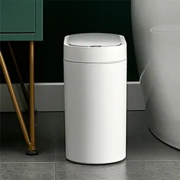 Lixo de lixo de lixo de lixo de lixo do banheiro do banheiro pode indução automática à prova d'água com tampa 7L 8L 220930