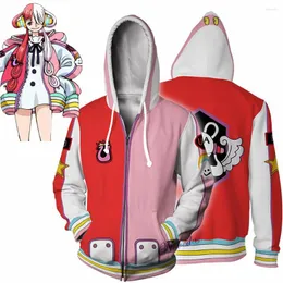 Men's Hoodies Anime One FILM RED Piece Cosplay Costume Uta Luffy Corazon Hoodie Sweatshirt Women Men Halloween Chirstmas Jacket Coat