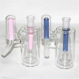 Catcher de cinzas de vidro 14mm 18mm mini gaxeiro de vidro de vidro apanhadores de água de água grossa pyrex bubbler cinhecatcher 45 90 graus