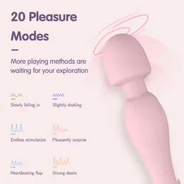 Seks Oyuncaklar Masager Vibratör Masajı Drywell 20 Hızlı Kadınlar İçin Güçlü Sihirli Değnek Kadın Klitoris Stimülatörü Yetişkinler için Sessiz Çift YDGP